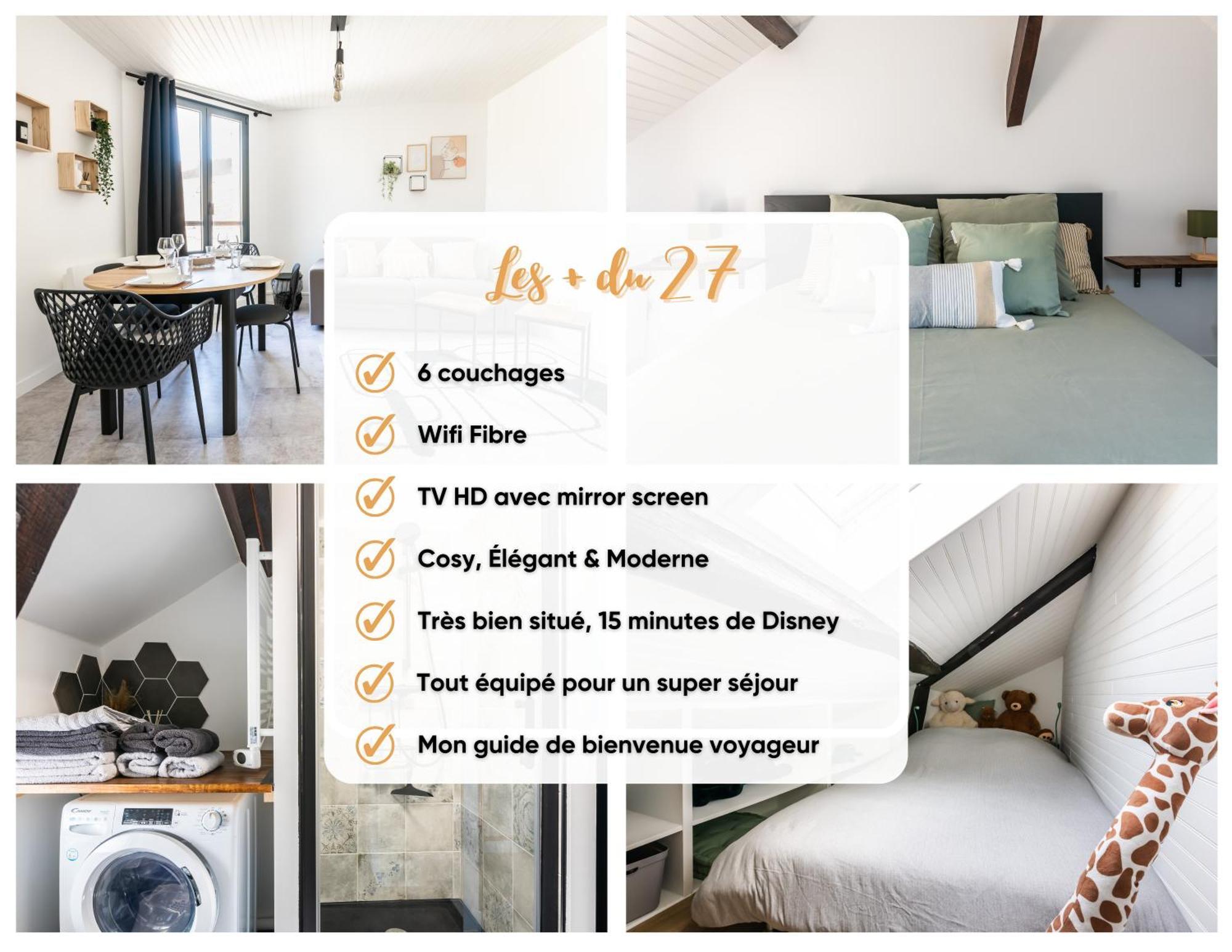 Le 27 - Appartement Cosy - Disney 15Min كْروسي لا شابيل المظهر الخارجي الصورة